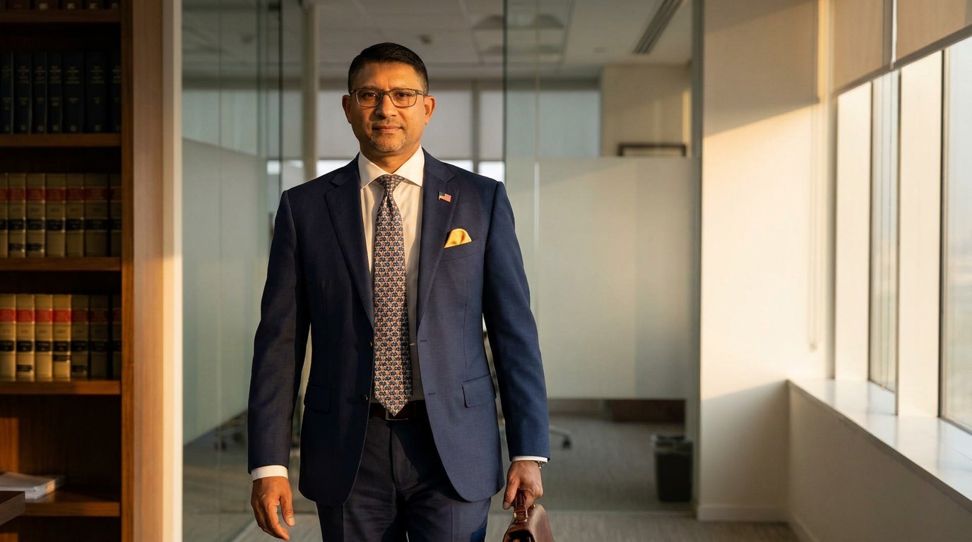 Mr. Sris, owner and founder of Law Offices Of SRIS, P.C., in the firm's law library